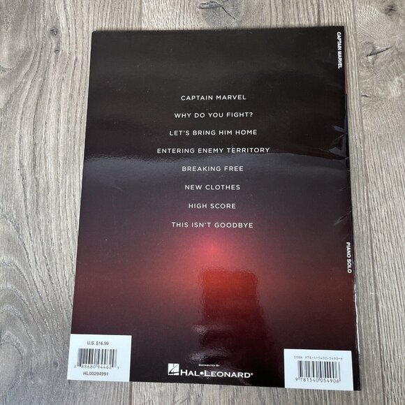 Captain Marvel Sheet Music from the Movie Soundtrack Piano Solo New Hal Leonard - Picture 3 of 5